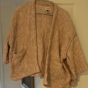 Universal Thread Pink Quilted Open-Front Women's Sweater Jacket